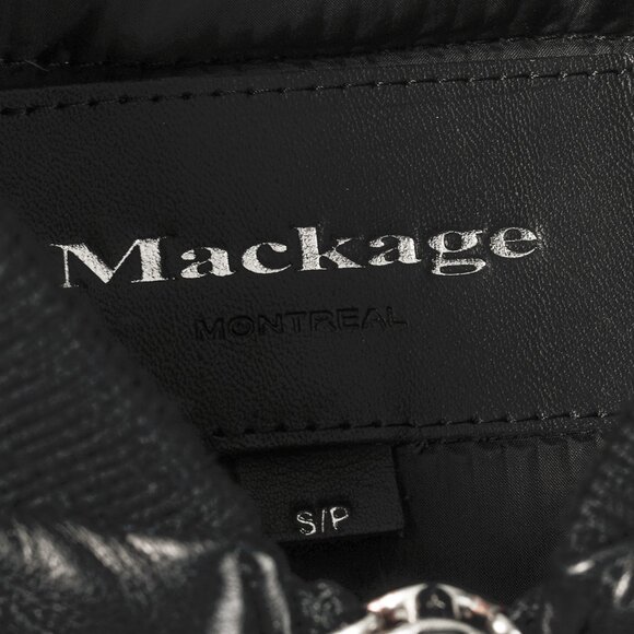 Mackage Black Leather Down-Filled Puffer Vest - Picture 8 of 14